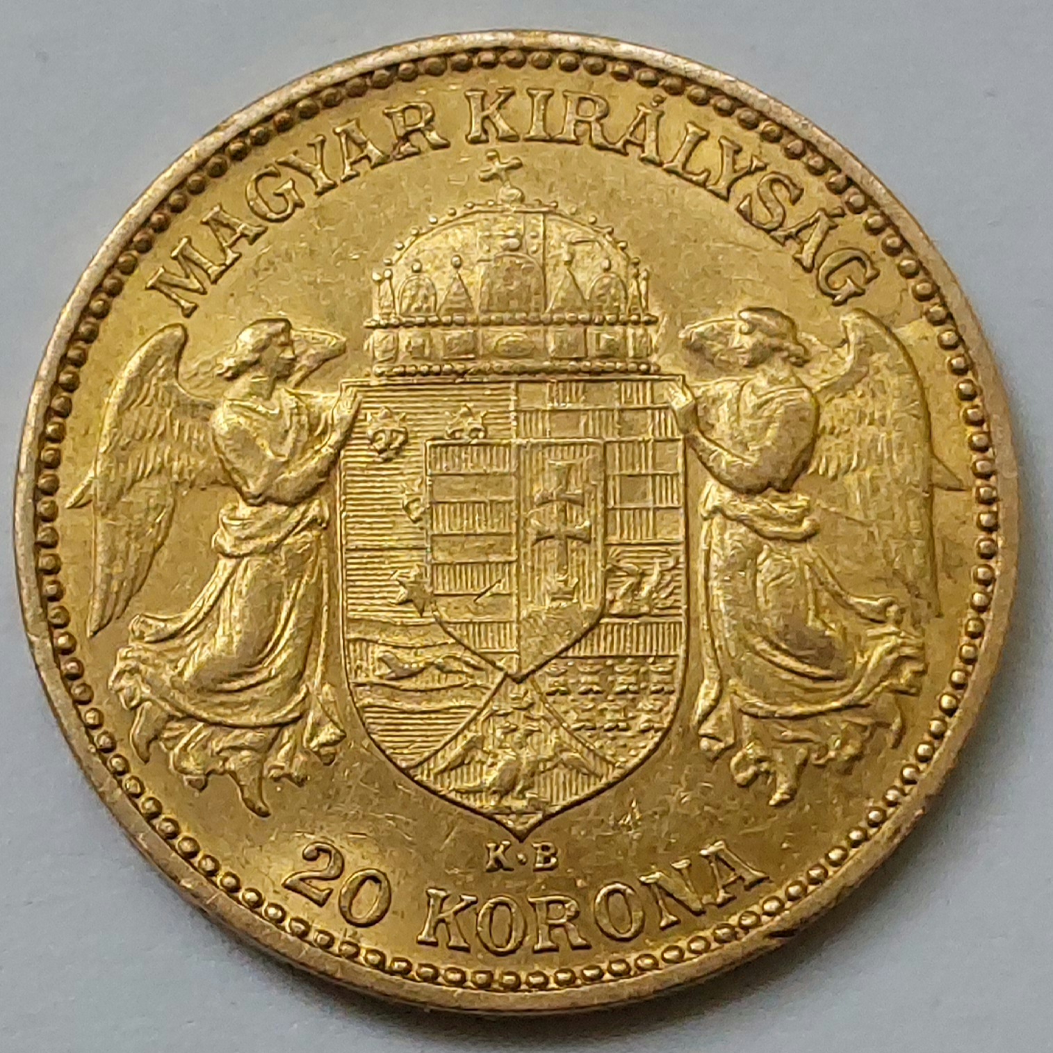 Златна монета 20 корони Унгария 1893 - Франц Йосиф I - 2